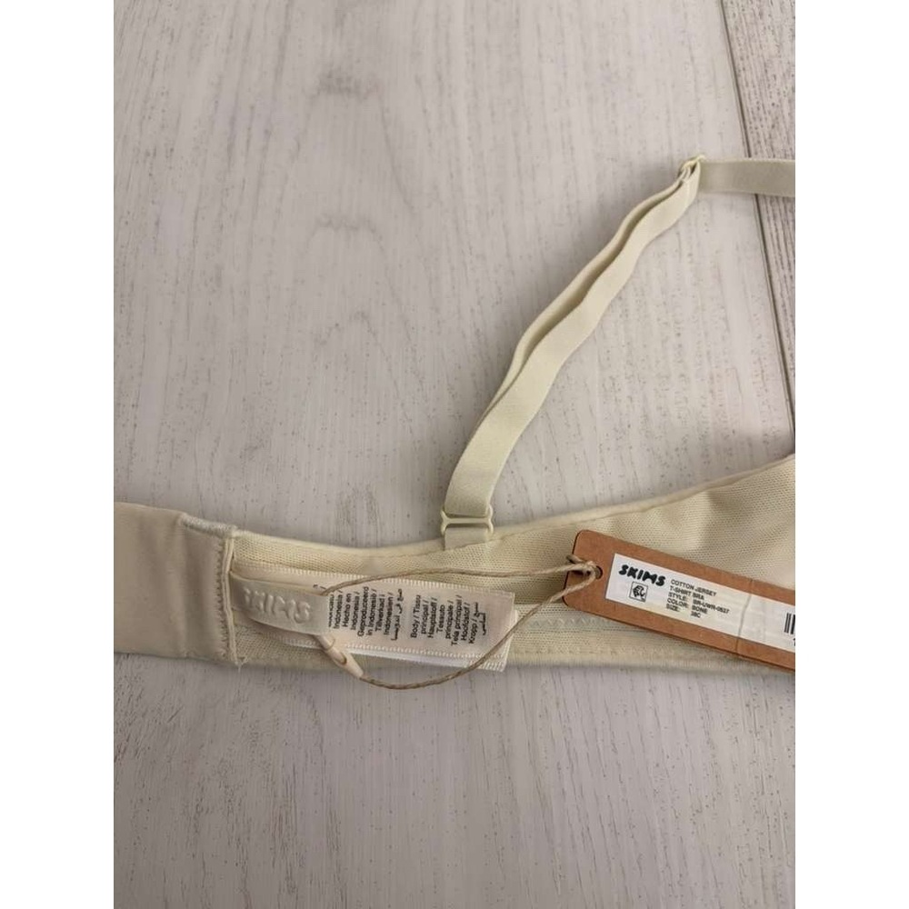 NWT Skims Cotton Jersey T-shirt Bra Sz 38C Bone Color - Picture 4 of 4